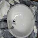 MSI 17.0” (L) x 14.125” (W) x 7.75” (H) Oval Porcelain Ceramic Undermount Bathroom Vanity Vessel Sink, Bisque