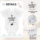 Grandparents Baby Announcement Gifts Pregnancy Surprise Announcement Set Include Letter Board Baby Onesie Photo Frame Glass Ornament for New Grandparents or Pregnancy Reveal Party (2 Set)