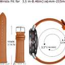 Genuine Leather Band Compatible with Samsung Galaxy Watch 8 40mm/44mm/ 8 Classic 46mm 2025 Only,Soft Wristband Stylish and Comfortable Replacement Strap for Women Men,Brown