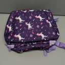 Kasqo Lunch Bag Kids, Dual Compartment Insulated Cooler Bag 7.5L Girls Boys Toddler Lunch Box Containers for Daycare School Kindergarten Travel Purple Unicorn