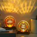 2Pcs Cute Halloween Night Light Decorations, Pumpkin Happy Halloween &Skull Trick or Treat Warm Light with LED Base,Spooky Indoor Desktop Decor(3.5x3.7inch)