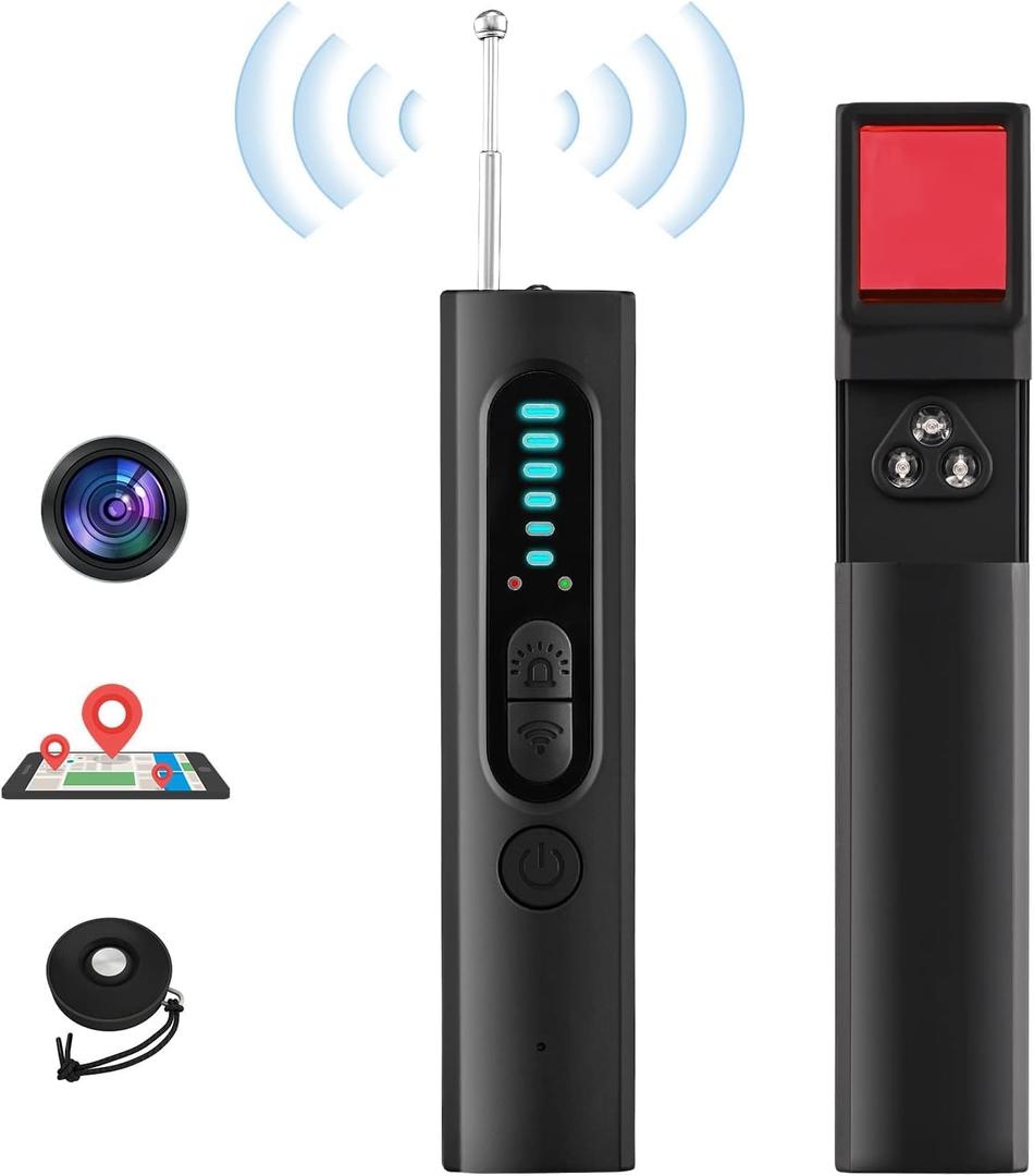 Hidden Camera Detectors, Anti-Spy Camera Finder RF Signal & WiFi Scanner Hidden Devices Detector for GPS Trackers,5 Levels Sensitivity 4 Modes,Signal Scanner for Hotels,Car, Office, Travel