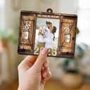 Personalized Wedding Gifts for Couples 2026 - Bridal Shower Gifts for Bride, Customized Wood Wedding Ornaments with Photos, Mr and Mrs Engagement Gift, Personalized Picture Frame