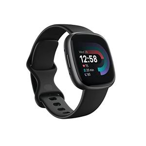 Fitbit Versa 4 Fitness Smartwatch with Daily Readiness, GPS, 24/7 Heart Rate, 40+ Exercise Modes, Sleep Tracking and more, Black/Graphite, One Size (S & L Bands Included) it Versa 4 