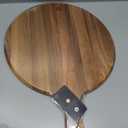 BILL.F Pizza Peel,14" L x 14" W Acacia Wood Cutting Board, with 5" Handle, 19" Overall Length