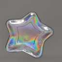 Unique 26144 Foil Stamped Star Shaped Paper Plates-21 cm-Purple Galaxy Party-8 Count (Pack of 1), Multicolour