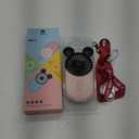 Kbinter Cute Mouse Personal Mini Fan, Rechargeable Handheld USB Fan, 3 Adjustable Wind Speeds and Wearable Design, Portable Pocket Size for Indoor Or Outdoor Activities (Pink)