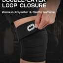 Jaffick Knee Wraps for Weightlifting (Pair)  70" Double-Layer Reinforced Compression Knee Wraps Sleeves with Strap Gym Accessories for Men & Women Powerlifting Support (Black)