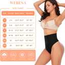 Werena Tummy Control Thong Shapewear for Women Seamless Shaping Thong Panties Body Shaper Underwear (Black, M)