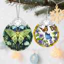2 x Luna Moth Ornament, Stained Glass Christmas Decorations, Christmas Ornaments for Tree, Holiday Ornament, Gifts for Moth Lovers, Holiday Party Gifts, Gift Ideas & Xmas Gift