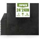 RORA 24x24 Inch Peel and Stick Floor Tile 20 -Pack Self-Adhesive Waterproof Vinyl Flooring,Vinyl Floor Tiles DIY for Bathroom, Laundry,Kitchen,Living Room,80 Sq.Ft,Black