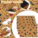 12 Pcs Back to School Locker Magnetic Wallpaper, Cherry Leopard, Red Brown