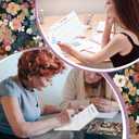 2 x ReliThick 7" x 6.5" 2026-2027 Pocket Calendar for Purse Small Monthly Planner Notebook PVC Cover Pocket Calendar Notepads Appreciation Present Gift for Women Mom Friend Teacher(Nature Floral)