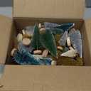 30Pcs Mini Christmas Trees Artificial Christmas Tree Bottle Brush Trees with Wooden Base for Christmas Decor Christmas Party Home Table Craft Decorations(Dark Green+Silver)