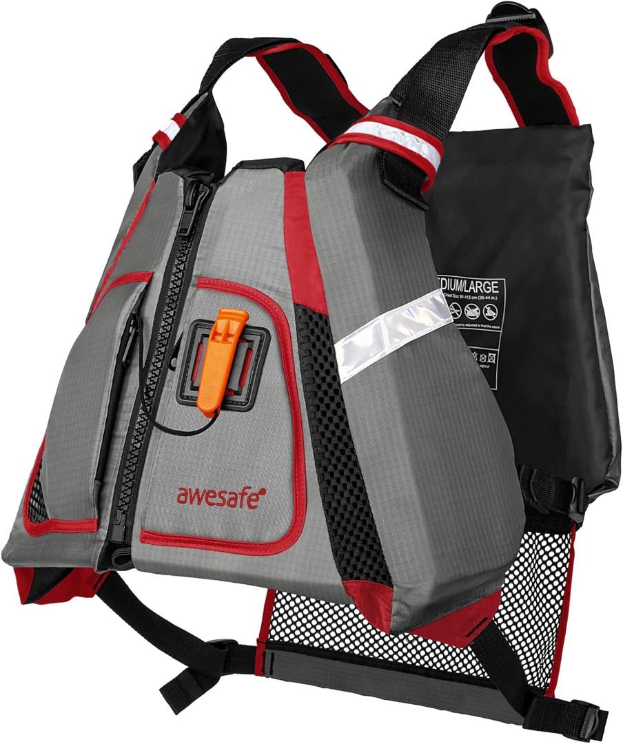 awesafe Adult Watersport Universal Vest (X-Large/XX-Large, Red)