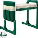 Saker Garden Kneeler and Seat Foldable Gardening Stool with Extendable Legs & Thickened Pad, Tool, Heavy Duty Support for Elderly, Gardening, Outdoor Use (Basic version)