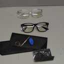 livho High Tech Blue Light Glasses - Advanced 99% Blue Light Blocking Computer Glasses - Anti Eyestrain & UV Glare Protection (*B1 Light Black+clear)
