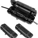 Cismorvex 3 Pack Outdoor Extension Cord Safety Cover with Waterproof Seal IP54 Water-Resistant, Weatherproof Electrical Connection Box with 2 Latches, Plug, Socket, Holiday Decoration Light, Black