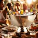 12L Premium Large Size Ice Bucket, Stainless Steel Champagne Bucket for Parties with Great Performance and Sleek Design