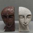 Heavy Duty Book Ends for Shelves - Book Ends for Heavy Books, Book Stopper for Shelves, Bookends for Shelves, Book Ends Unique, Bookends Decorative, Aesthetic Bookshelf Decor, The Tranquil Faces