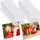 Geelin 100 Pcs Acrylic Picture Frames Bulk 4 x 6 Inch Plastic Sign Holder Clear Photo Frame Horizontal L Shape Acrylic Slanted Back Plastic Picture Display Stand Flyer Holder for Office Home Desktop