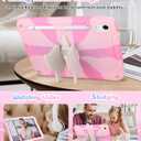ATESSON for iPad 10th/11th Generation Case for kids Girls for iPad A16 Case 2025 11 inch with Pencil Holder Kickstand Shoulder Strap Heavy Duty Protective Cover for the iPad 10th Gen 10.9'' /11th Pink