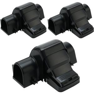 BARLAS Tunneled Safe Pest Control Rat Trap - Humane Dual Entry Traps for Rats and Mice - Rat Snap Traps with Safe Pedal Design - Outdoor Rodent Catcher for Home Office or Restaurants - Pack of 3