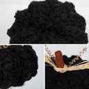 Briful Extra Large Black Yarn Fall Pumpkins, 3 Sizes Handmade Knitted Crocheted Pumpkins, Christmas Farmhouse Decor, Autumn Halloween Home Dcor, Dia.7in/6.3in/5.5in Artificial Pumpkins(3pcs)