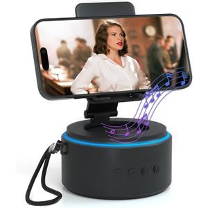 Wireless Bluetooth Speaker with Phone Stand - Portable Indoor/Outdoor & Desk Use, Compatible with iPhone/iPad/Samsung Galaxy - Anniversary Birthday Gifts for Men Women Dad Husband Fathers Day (A2 - Black)