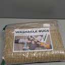 KOZYFLY Boho Runners for Hallways 2x6 ft Washable Kitchen Runner Non Slip Rubber Backed Hall Runners Cotton Entryway Runner Rugs Floor Carpet for Indoor Backdoor Bedroom Kitchen, Tan/Orange/Brown