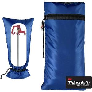 Extended Outdoor Faucet Cover for RV Park Water Hydrant Insulated, 3M Thinsulate Insulation Sprinkler Freeze Protector for Winter & Summer, 35H x 15W for Garden Lawn Faucets & Yard Hydrant 