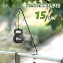 MIXXIDEA 2 Packs Heavy Duty Deck Rail Pole Deck Hook, Extensible and Adjustable Deck Hook for Hanging Bird Feeder, Plants, Suet Baskets,Wind Chimes,Lanterns