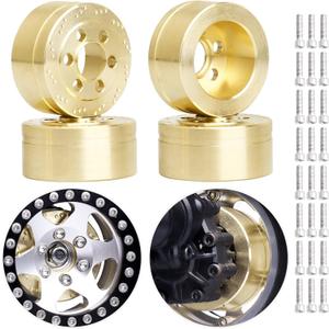 HobbyPark RC Crawler Brass Wheel Weight Block fit 1.9/2.2 inch Beadlock Wheel Rims for Traxxas TRX4 TRX6 Axial SCX10 II III Redcat Gen7 Gen8 (73.5g/each-4pcs)