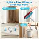 Dafunaiga Pet Hair Remover with Extended Long Handle - Electrostatic Pet Hair Removal Tool for Dog & Cat Hair on Couch, Carpet, Furniture, Car Seats