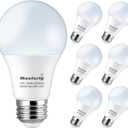 100 Watt Light Bulb Equivalent A19 LED - 90 CRI, 13W 1500LM, Daylight 5000K, E26 Base, Non-Dimmable, 120V, Bright White LED Light Bulbs for Home, 6-Pack