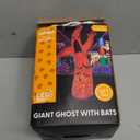 1PCS 12FT Giant Halloween Inflatables Decoration Ghost with 3-Colored Flame Rotation LED Light Spooky Halloween Decorations Outdoor Blow Up Yard Decoration for Home Lawn Holiday Party