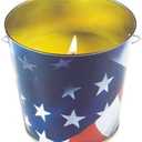 Lamplight Farms 16 oz American Flag / Patriotic Citronella Patio Candle Buckets