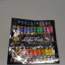 Acrylic Paint Set Canvas Art Paints 24 Colors Perfect Paint Finish (0.41oz,12 ml) With 3 Brushes - Painting Canvas, Paper, Wood, Rock, MDF, Ceramic & Fabric
