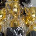 Soaoo 16 Pack 7 Inch Gold Plastic Trophy, Trophies for Awards, Classroom School Rewards Sports Tournament Participation Trophy Award Trophies for Party Favors Props Rewards Winning Prizes