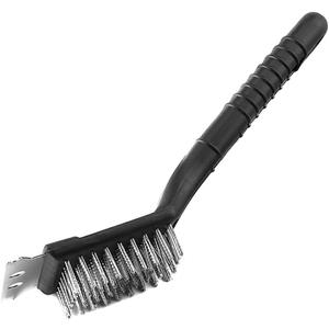 BBQ Cleaning Brush, BBQ Brush Barbecue Grill Brush Kitchen Accessories Stainless Steel Wire Bristles Scraper BBQ Grate Cleaner BBQ Accessories Tools (Black)