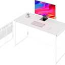 Folding Desk - 31.5" Wood Top Foldable Desk for Small Spaces | No Assembly Required Compact Table for Home Office, Writing, and Study (White)