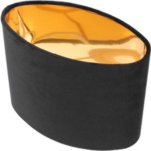 Cloth Lamp Shade Oval Shaped Clip-on Lamp Cover Shade Accessories for Table Floor Pendant Lamp Replacement (Black)
