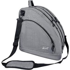 WOLT Ice Skate Bag - Roller Skate Bag, Inline Skate Bag with Adjustable Shoulder Strap for Both Youth and Adults. (grey)