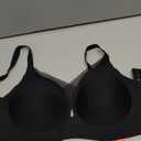 Popilush Wireless Bras for Women - Push Up Full Coverage Seamless Supportive Bra No Underwire Mesh Crossover T-Shirt Bralette L