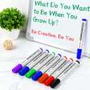 White Board Markers Dry Erase 36 Pack Bulk, 2 mm Fine Bullet Tip, Low-Odor Plant-Based Ink, 4 Colors for Classroom, Office & Home Use | Premium Dry Erase Marker Set