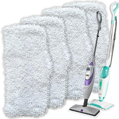 Flammi Steam Mop Pads for Shark S1000/S3101/S3250/SK Series SK410 SK435CO SK460 SK140 SK141 S3251 Steam Mop Replacement Pads, 4 Pack