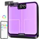RENPHO Smart Scale for Body Weight, BMI, Body Fat, Muscle Mass, FSA HSA Eligible, Bluetooth Wi-Fi Rechargeable Scale, RGB Lighting Color Changing Scale, Sync with Fitness App, Chroma Aspire