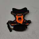 Eagloo Small Dog Harness No Pull, Service Vest with Reflective Strips and Control Handle, Adjustable and Comfortable for Easy Walking, No Choke Pet Harness with 2 Metal Rings, Orange, XS