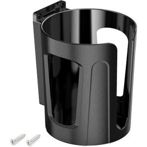 Large Universal Cup Holder Wall Mount, Heavy Duty Plastic Drink Holder for Boat, Car, Truck, RV, UTV, Tractor  Vertical/Horizontal Mount, Fits Most Cups, Bottles & Tumblers (1-pack)