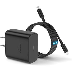 45W Super Fast Charger USB C, 1 Pack PPS Type C Charging Block with 6FT USB-C Phone Cable for Samsung Galaxy S25 +/Ultra /S24 S23 S22 +/Ultra/ S21 S20/Tab S9, iPhone 17/16/15 and More